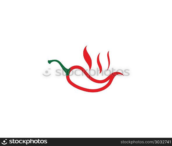 Red hot natural chili icon. Red hot natural chili icon Template vector Illustration