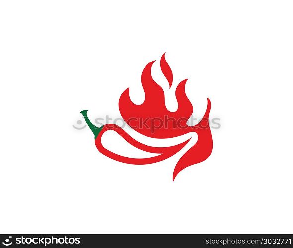 Red hot natural chili icon. Red hot natural chili icon Template vector Illustration