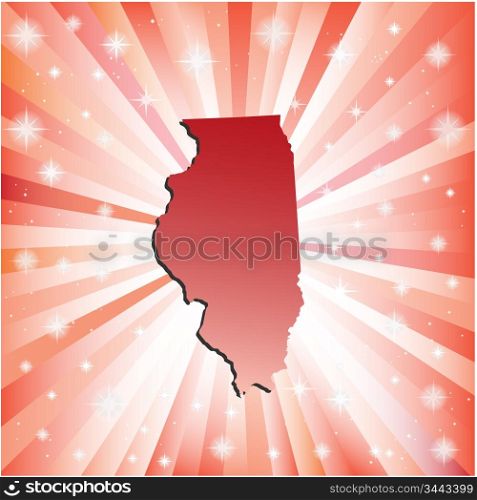 Red Illinois. Vector illustration