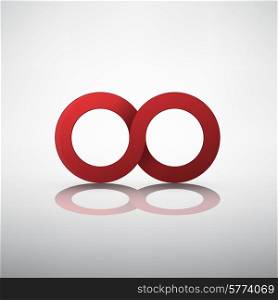 Red infinity sign