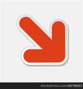 Red Infographic Arrow Icon. Vector Illustration. EPS10