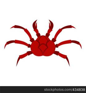 Red king crab icon flat isolated on white background vector illustration. Red king crab icon isolated