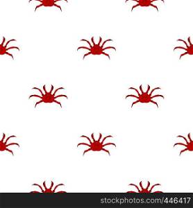 Red king crab pattern seamless background in flat style repeat vector illustration. Red king crab pattern seamless