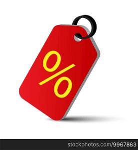 red label percent. marketing promotion design. Vector illustration. Stock image. EPS 10.