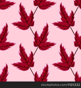 red leaf berries repeat pattern. textile background mosaic design