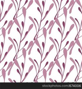 Red leaf branch backdrop. Branches seamless pattern. Vector illustration on white background for textile or book covers, wallpapers, design, graphic art, wrapping. Red leaf branch backdrop. Branches seamless pattern.