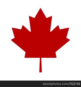 Red Leaf Canada on white background. Canada flag. Eps10. Red Leaf Canada on white background. Canada flag