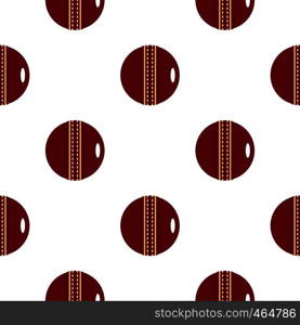 Red leather cricket ball pattern seamless flat style for web vector illustration. Red leather cricket ball pattern flat