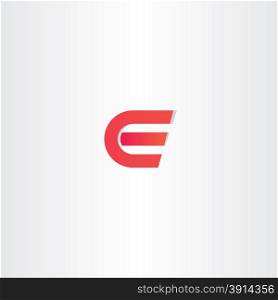 red letter e logotype symbol vector icon emblem