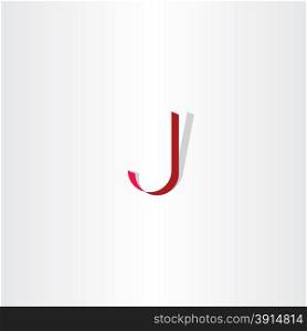 red letter j logo icon design sign