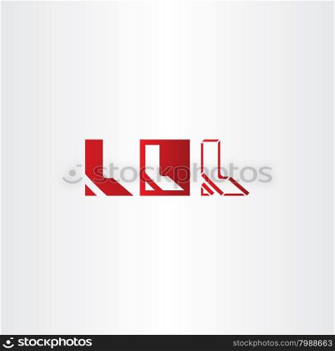 red letter l logo set logotype l vector icon design emblem