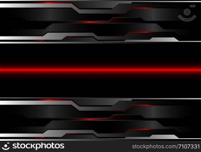Red light banner line in gray polygon design modern futuristic background vector illustration.