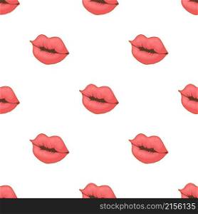 Red lips pattern seamless background texture repeat wallpaper geometric vector. Red lips pattern seamless vector