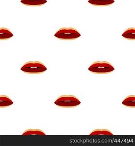 Red lips with lines drawn around it pattern seamless for any design vector illustration. Red lips pattern seamless