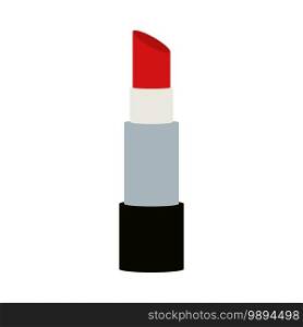 Red lipstick for cosmetic beauty symbol vector