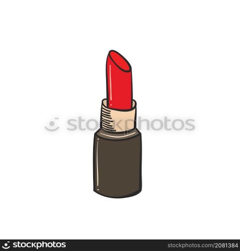 Red lipstick for woman day card design