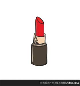 Red lipstick for woman day card design