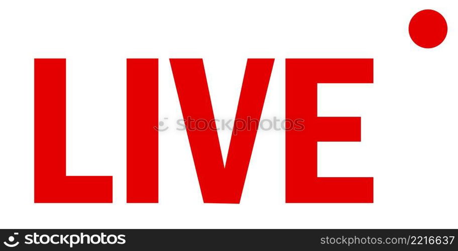 Red live frame, great design for any purposes. Online video. Video player template. Vector illustration. stock image. EPS 10.. Red live frame, great design for any purposes. Online video. Video player template. Vector illustration. stock image. 