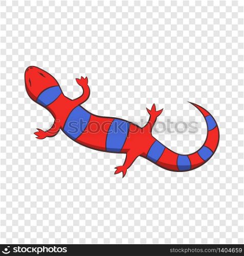 Red lizard icon. Cartoon illustration of red lizard vector icon for web. Red lizard icon, cartoon style