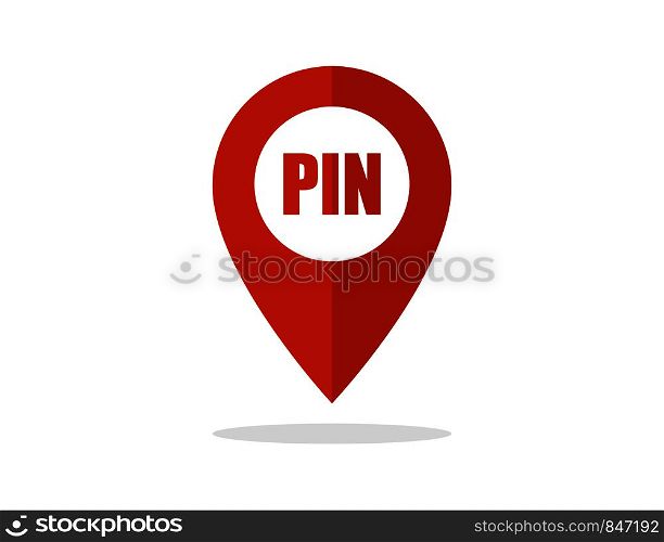 Red location pin, map pointer icon. Location icon. Eps10. Red location pin, map pointer icon. Location icon