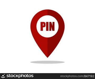 Red location pin, map pointer icon. Location icon. Eps10. Red location pin, map pointer icon. Location icon