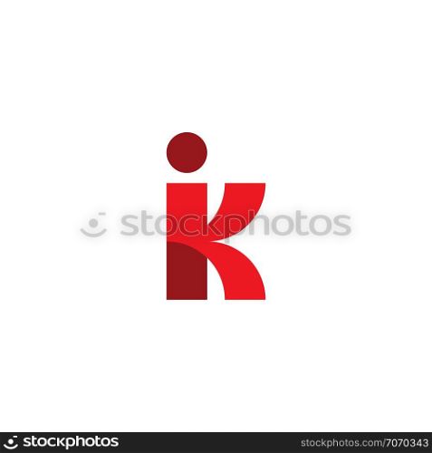red logo letter icon k symbol design element