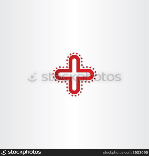 red logo medical cross icon design