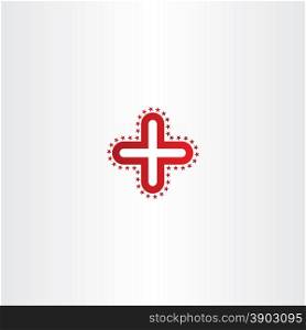 red logo medical cross icon design