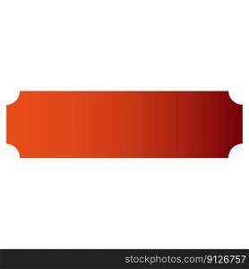 Red long rectangular plate. Design element. Vector illustration. EPS 10.. Red long rectangular plate. Design element. Vector illustration.