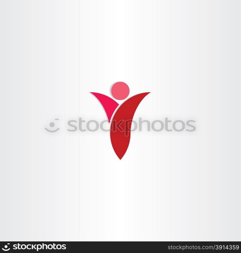 red man letter y icon design