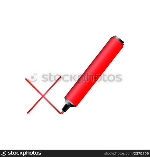 Red marker cross, great design for any purposes. Cross symbol. Hand draw. Vector illustration. stock image. EPS 10. . Red marker cross, great design for any purposes. Cross symbol. Hand draw. Vector illustration. stock image. 