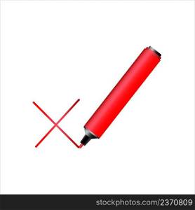 Red marker cross, great design for any purposes. Cross symbol. Hand draw. Vector illustration. stock image. EPS 10. . Red marker cross, great design for any purposes. Cross symbol. Hand draw. Vector illustration. stock image. 