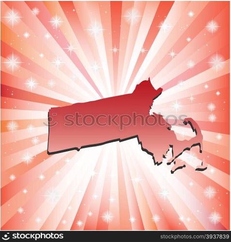 Red Massachusetts. Vector illustration