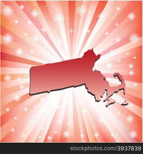 Red Massachusetts. Vector illustration
