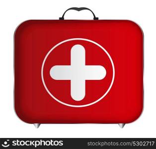 Red Medical Bag with a Cross Vector Illustration EPS10. Red Medical Bag with a Cross Vector Illustration