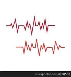 Red medical line. Vector illustration. EPS 10.. Red medical line. Vector illustration.