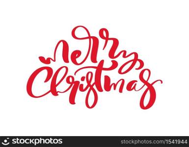 Red Merry Christmas vector Calligraphic text. Lettering design card template. Creative typography for Holiday Greeting Gift Poster. Calligraphy Font style Banner.. Red Merry Christmas vector Calligraphic text. Lettering design card template. Creative typography for Holiday Greeting Gift Poster. Calligraphy Font style Banner