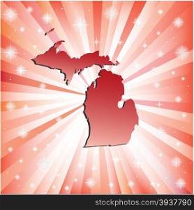 Red Michigan. Vector illustration