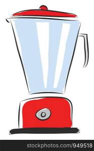 Red mixer illustration vector on white background
