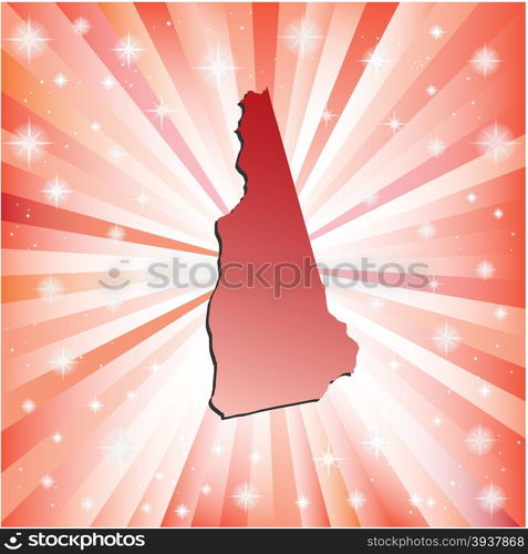 Red New Hampshire. Vector illustration