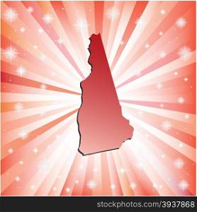 Red New Hampshire. Vector illustration