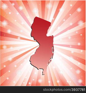 Red New Jersey. Vector illustration