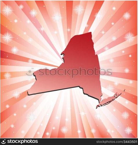 Red New York. Vector illustration