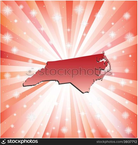 Red North Carolina. Vector illustration