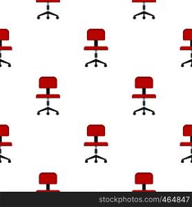 Red office a chair pattern seamless flat style for web vector illustration. Red office a chair pattern flat