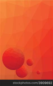 red orange letterhead low polygonal vector illustration