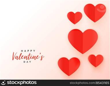 red origami hearts background for valentine’s day