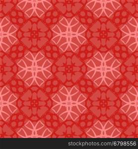 Red Ornamental Seamless Line Pattern. Endless Texture. Oriental Geometric Ornament. Red Ornamental Seamless Line Pattern