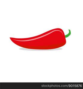 Red pepper in flat style. Vector illustration. EPS 10.. Red pepper in flat style. Vector illustration.