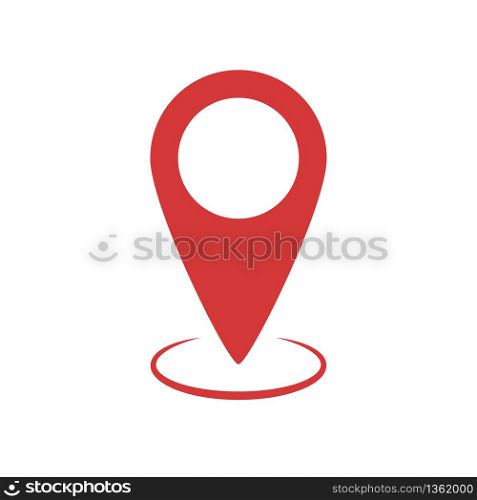 Red pin tag pointer for map. Location mark icon. Geo pointer for location and navigation. Vector EPS 10